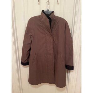 Gallery Petite Brown Coat REMOVEABLE LINING WOMEN'SSZ  PM Polyester/Acrylic Blen
